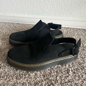 Black Suede Dr. Martens clogs